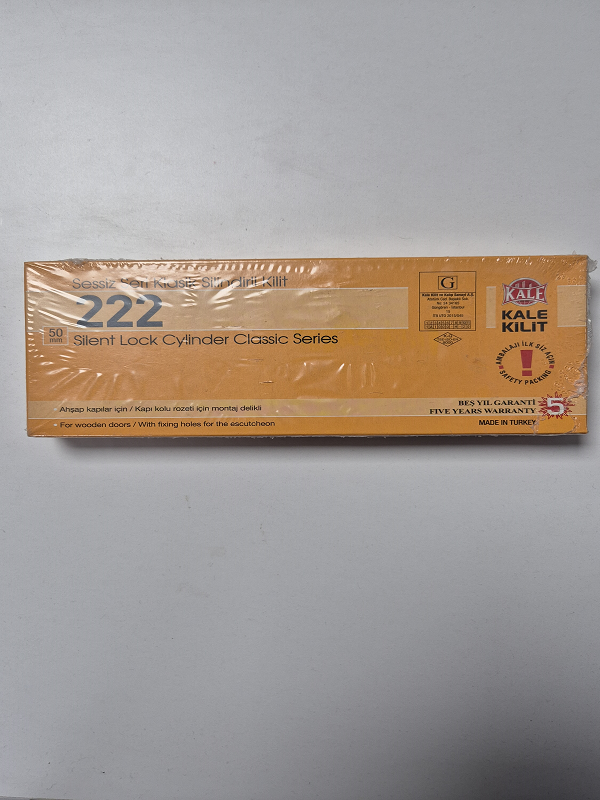 KALE KİLİT 222 Kale Sessiz Seri ''Klasik'' Anahtarlı İç Kapı Gömme Kilit