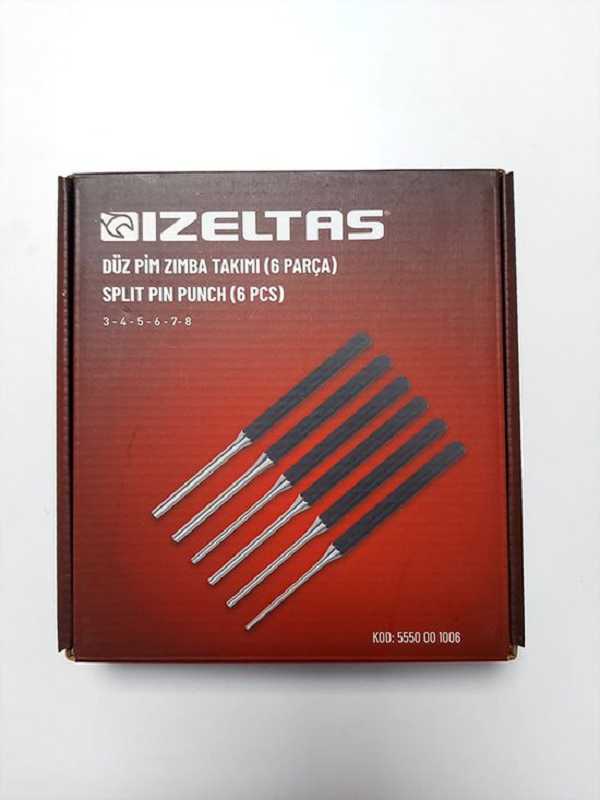 İZELTAŞ  Düz Pim Zımba Takımı (6 Parça) 5550 00 1006