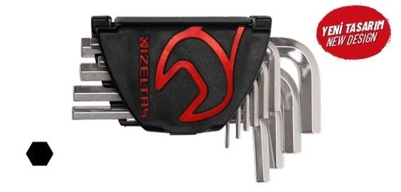 İZELTAŞ  10'lu Allen Anahtar Takım Altı Köşe Standart Boy (mm)   4900 00 3110