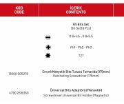 İZELTAŞ  Cırcırlı Manyetik Bits Uç Tutucu Tornavida Seti (8 Parça)  13000 005429