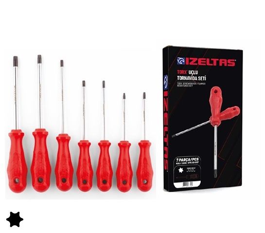 İZELTAŞ  Torx® Uçlu Tornavida Takımı (7 Parça)   4775 008107