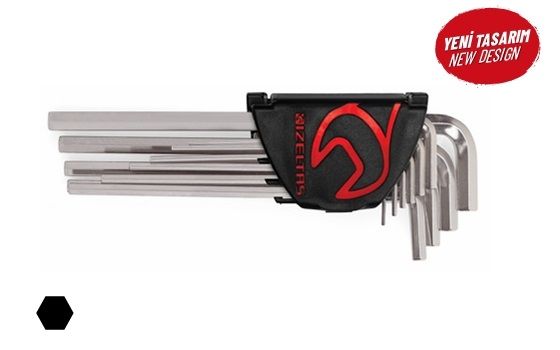 İZELTAŞ 10'lu Allen Anahtar Takım Altı Köşe Uzun Boy (mm)  4903 00 3110