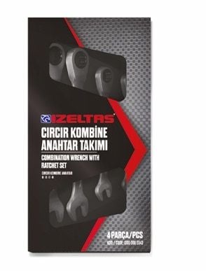 İZELTAŞ Cırcır Kombine Anahtar Takımı (4 parça, mm)   13000 005343