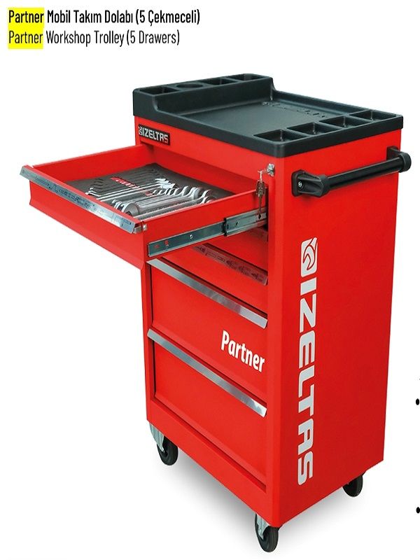 İZELTAŞ  Partner Mobil Takım Dolabı (5 Çekmeceli)  118 PARÇA FULL DOLU 8235 00 6121